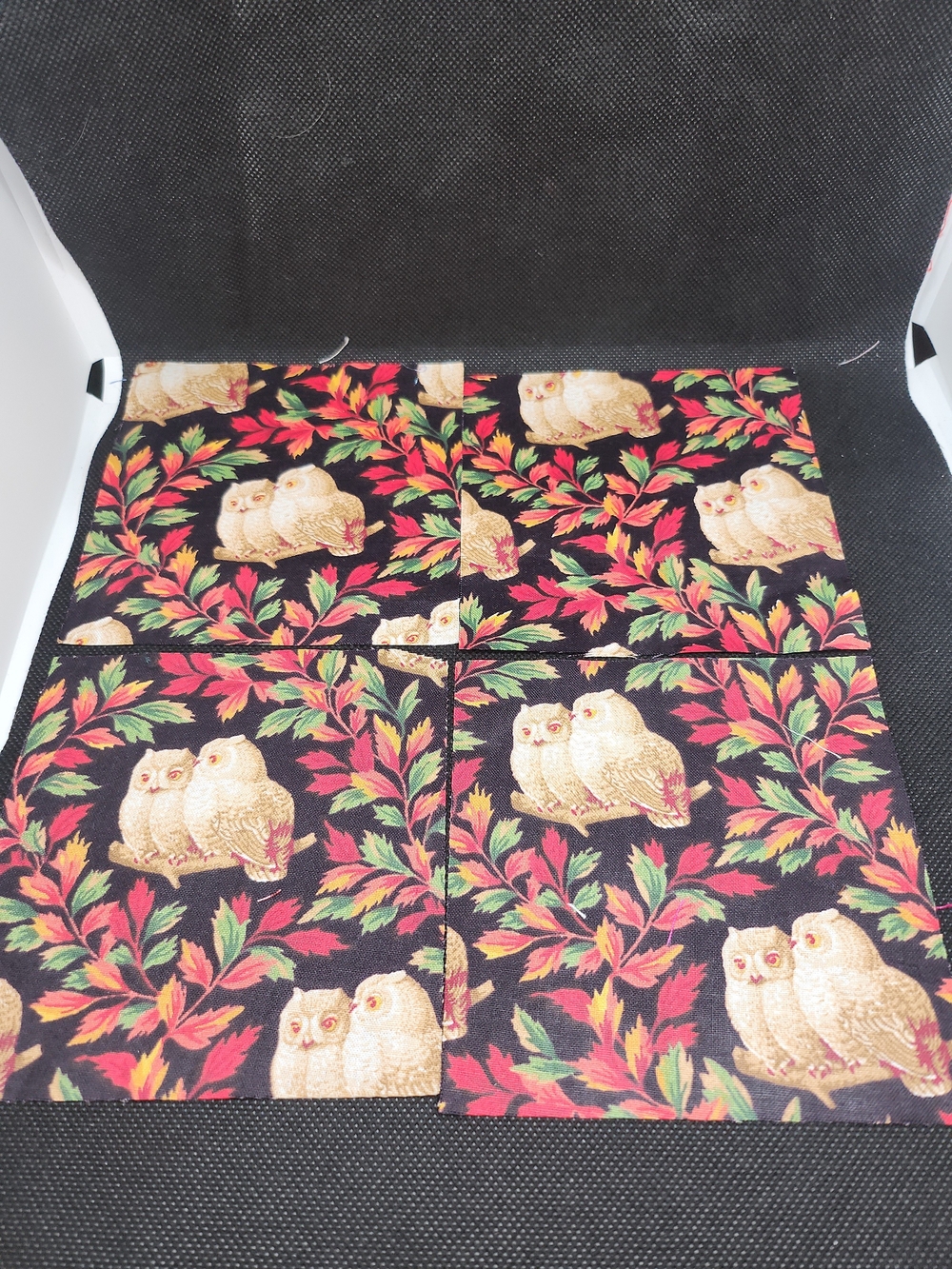 Aumnutn Owls 4.75 Inch 4 Pcs Fabric Squares Precut